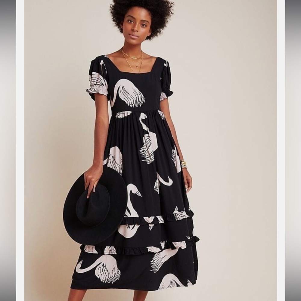 Anthropologie The Odells Swan Maxi Dress